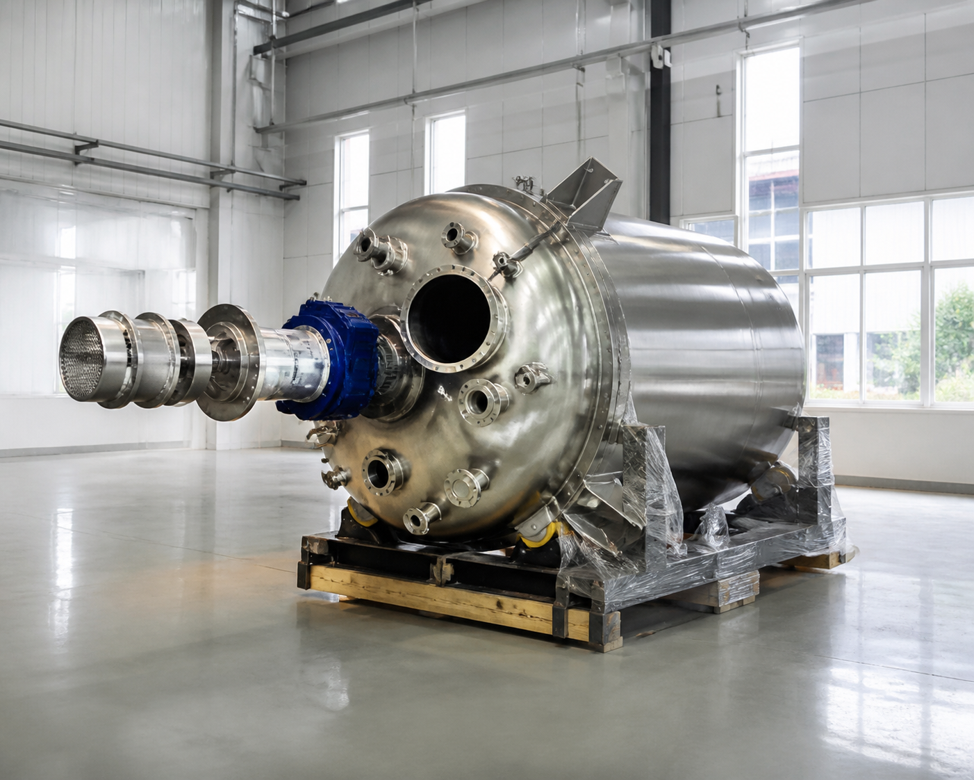Used industrial equipment prepared for reuse and export